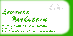 levente markstein business card